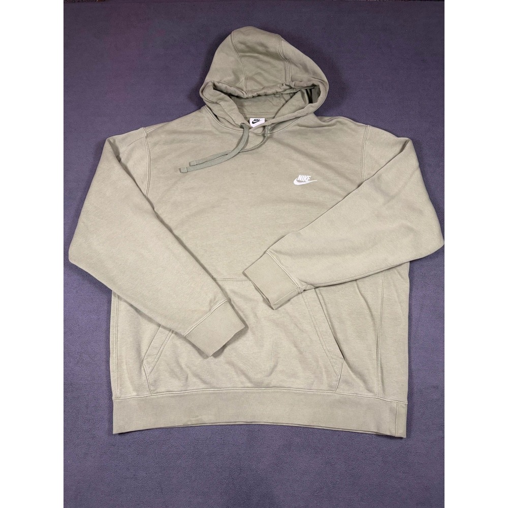 Nike‎ Hoodie Mens XL Green Fleece Pullover Embroidered Logo